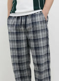 Men Regular Fit Checked Track Pants