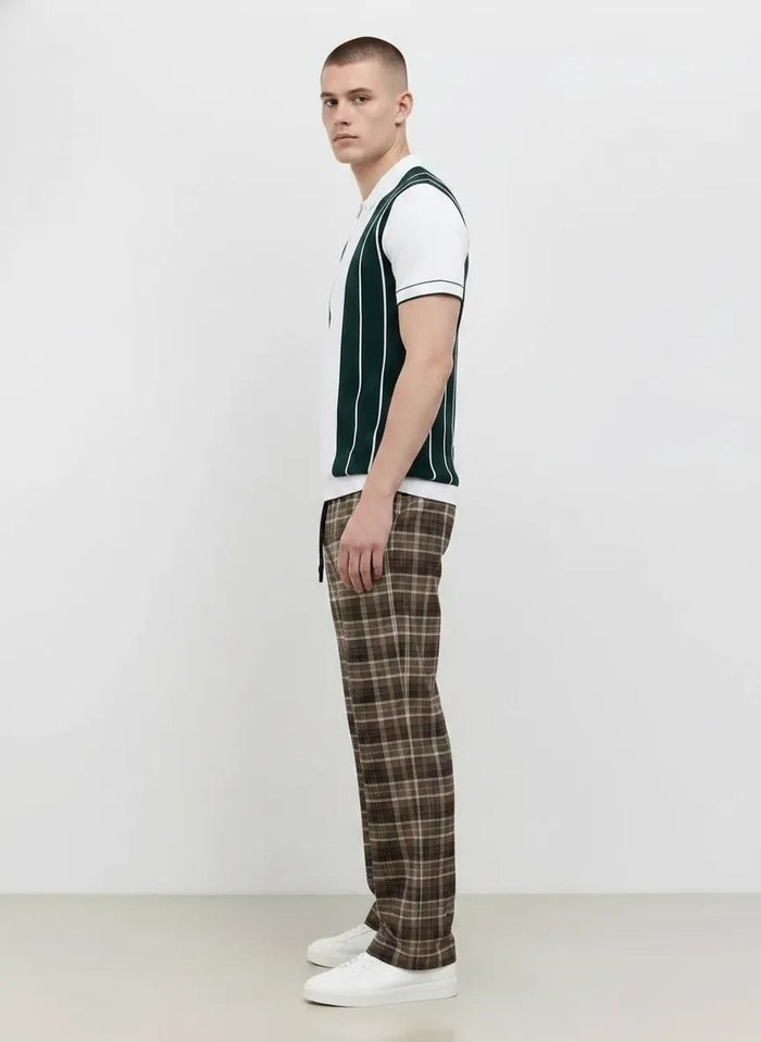 Men Regular Fit Checked Track Pants