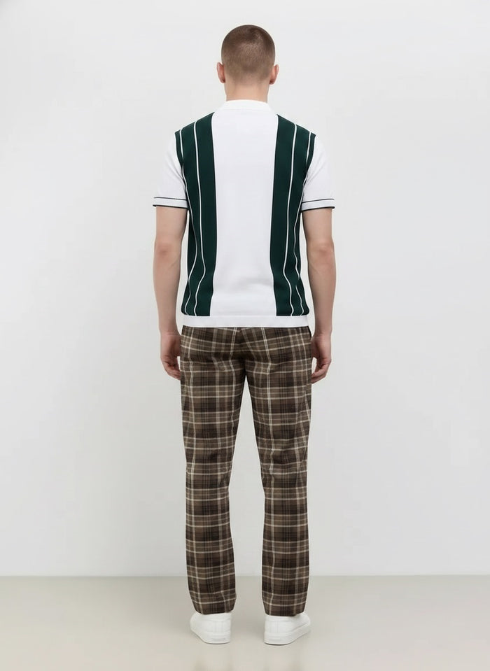 Men Regular Fit Checked Track Pants