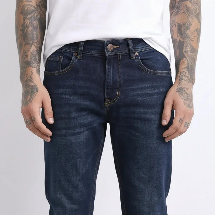 Men Regular Fit Mid-Rise Light Fade Stretchable Jeans