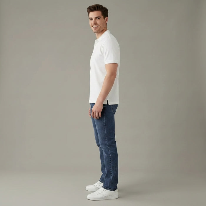 Men Regular Fit Mid-Rise Light Fade Stretchable Jeans