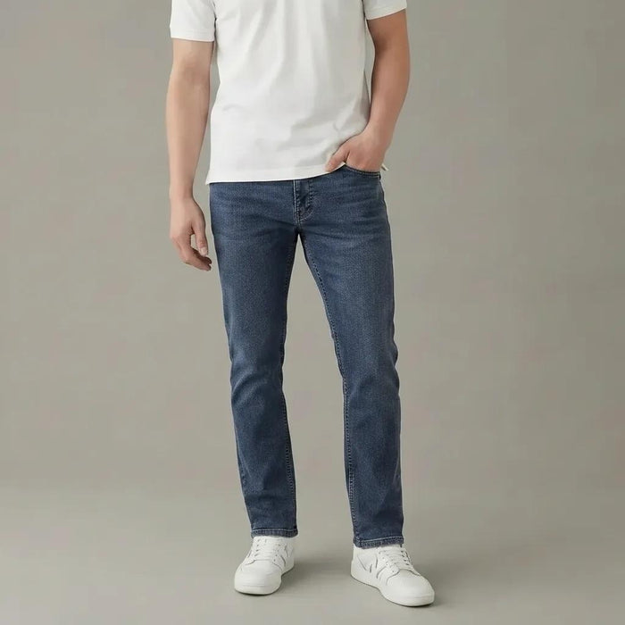 Men Regular Fit Mid-Rise Light Fade Stretchable Jeans