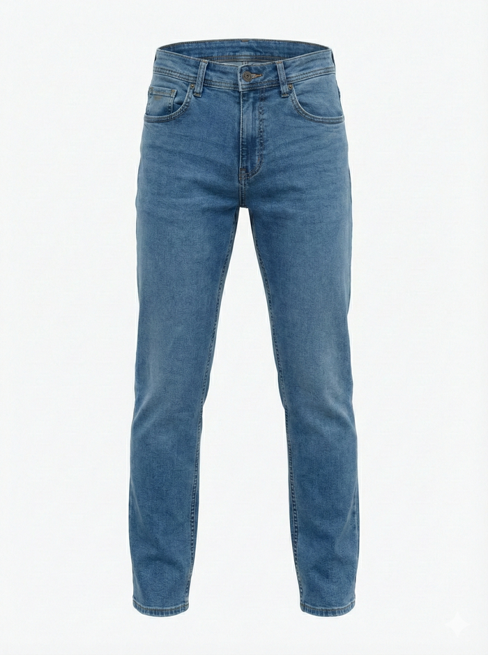 Men Regular Fit Mid-Rise Light Fade Stretchable Jeans