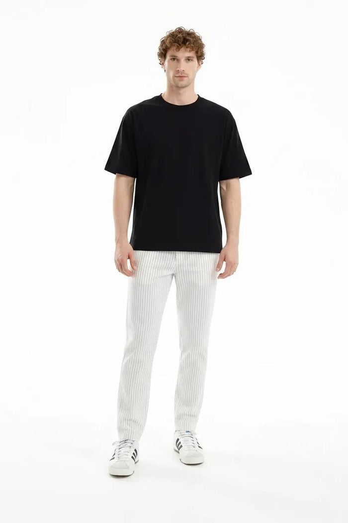 Men Regular Fit Striped Track Pants
