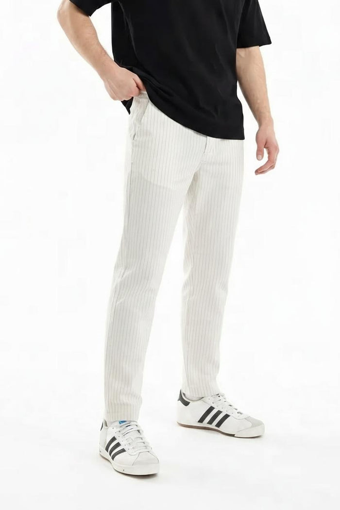 Men Regular Fit Striped Track Pants