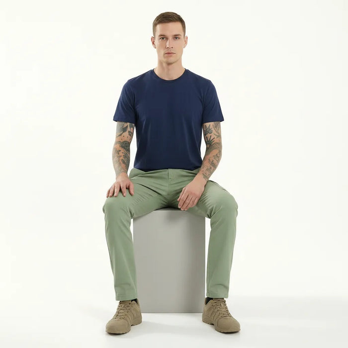 Men Sage Solid Regular Fit Track Pants