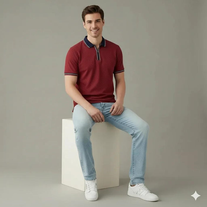 Men Salsa Polo Collar T-shirt
