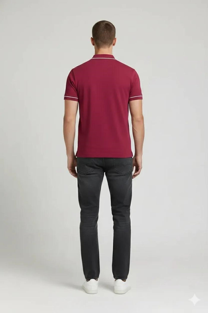 Men Salsa Solid Polo Collar T-shirt