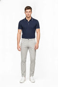 Men Silver Chinos Trousers