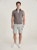 Men Silver Sports Shorts