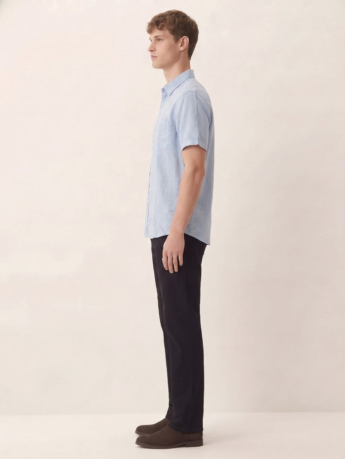 Men Sky Blue Solid Casual Shirt