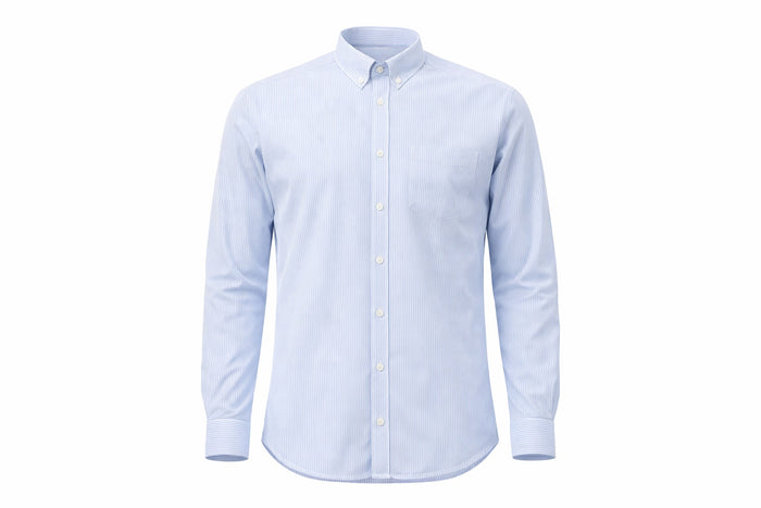 Men Sky Blue Striped Casual Shirt