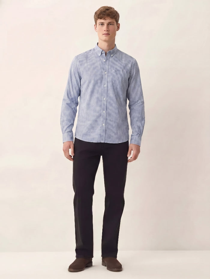 Men Sky Gingham Checks Checked Casual Shirt