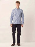 Men Sky Gingham Checks Checked Casual Shirt