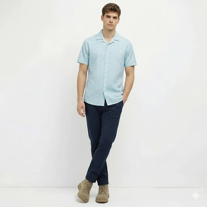 Men Sky Printed Casual Shirt
