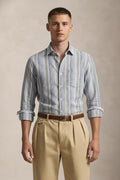 Men Sky Striped Casual Shirt