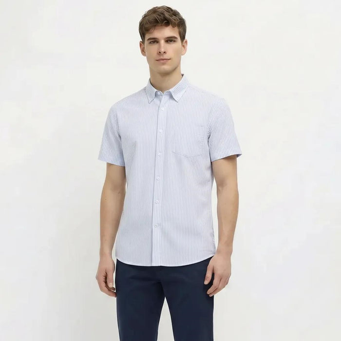 Men Sky Striped Casual Shirt