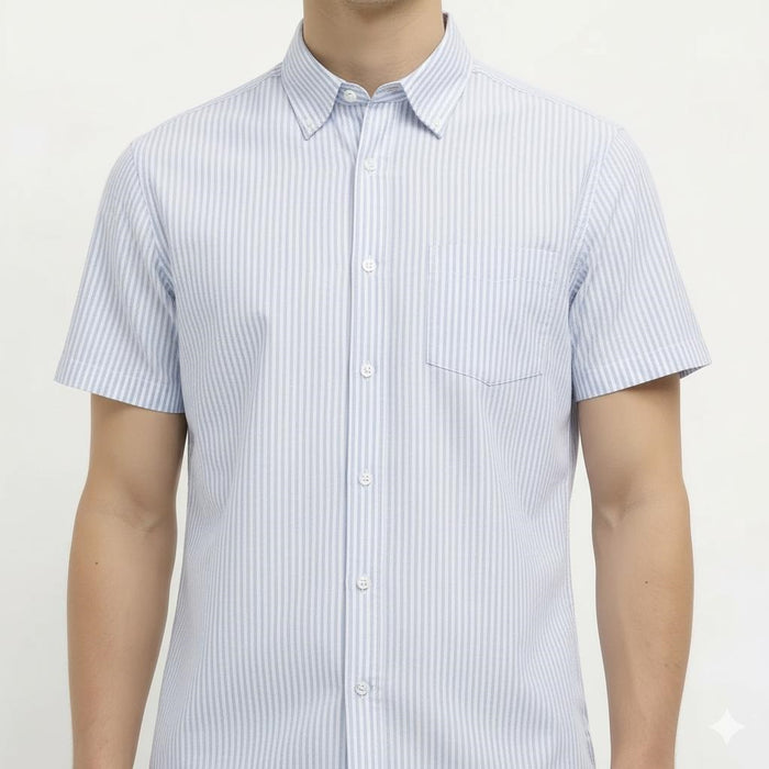 Men Sky Striped Casual Shirt