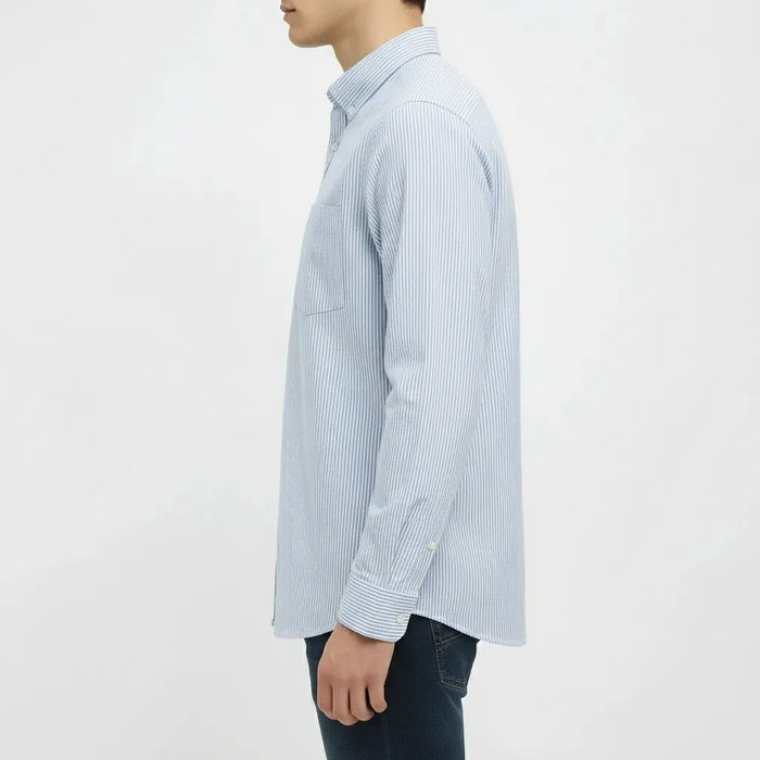 Men Sky Striped Casual Shirt