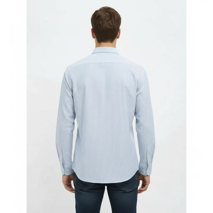 Men Sky Striped Casual Shirt