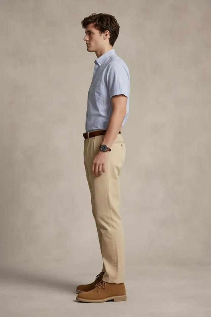 Men Sky Striped Casual Shirt