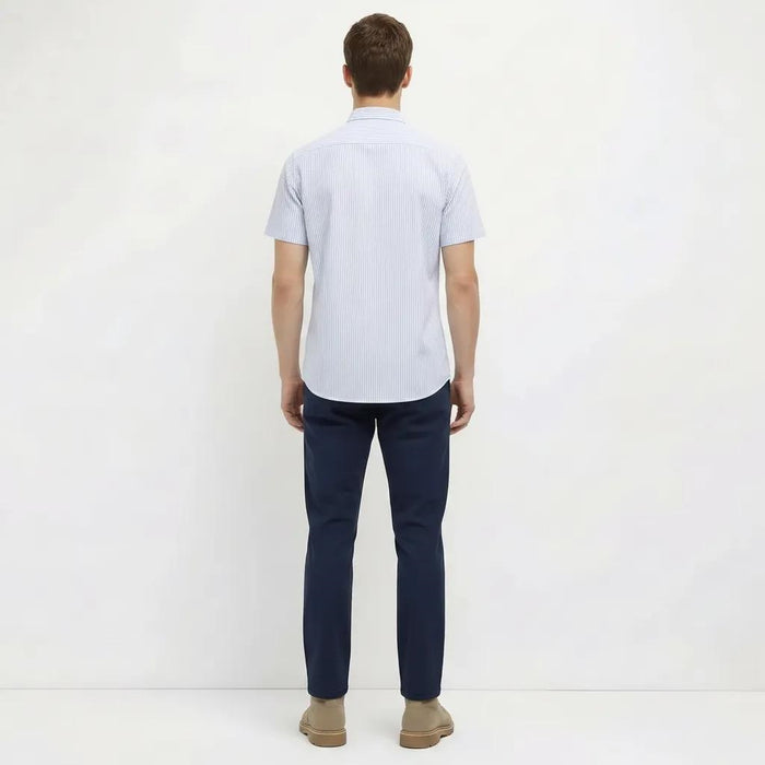 Men Sky Striped Casual Shirt