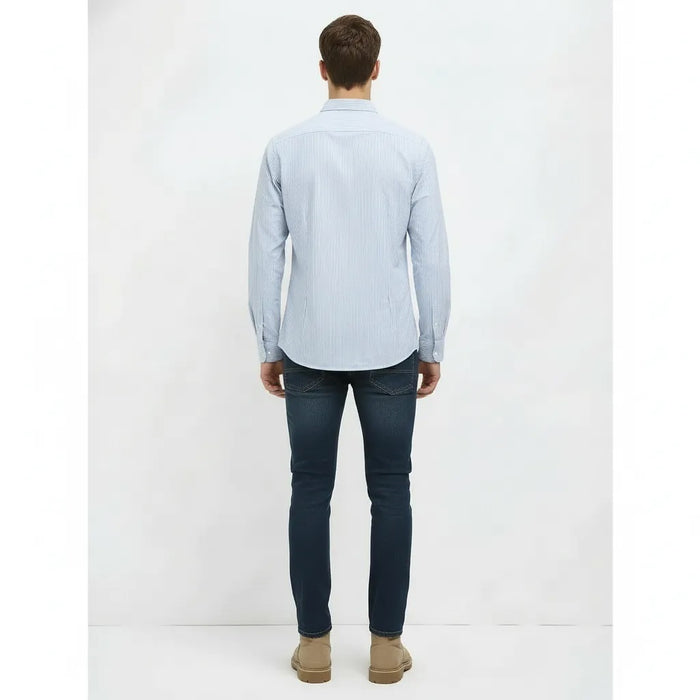 Men Sky Striped Casual Shirt