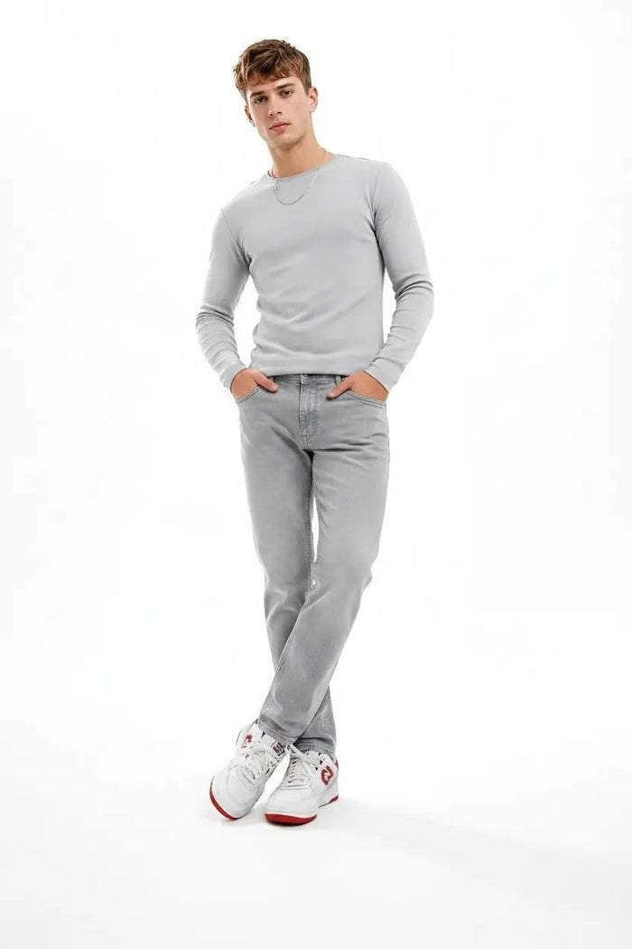 Men Slim Fit Mid-Rise Light Fade Stretchable Jeans