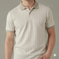 Men Stone Polo Collar Solid T-shirt