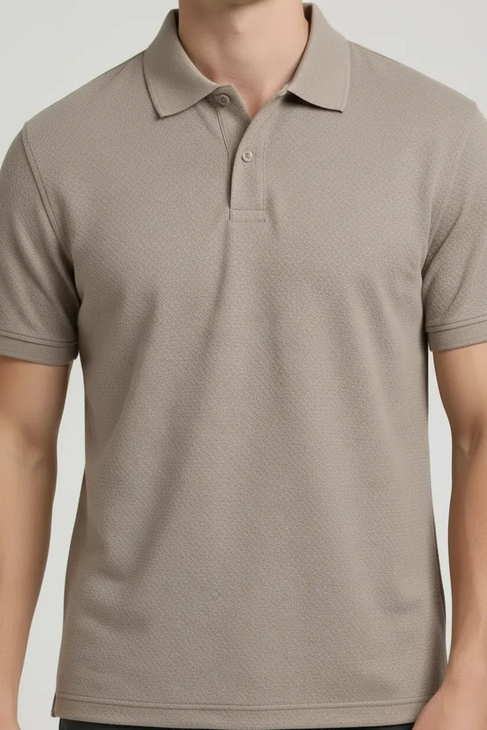 Men Stone Polo Collar T-shirt