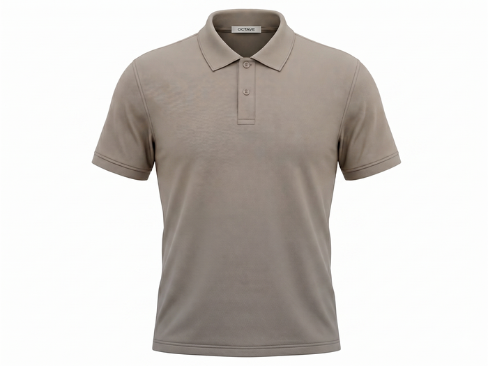 Men Stone Polo Collar T-shirt