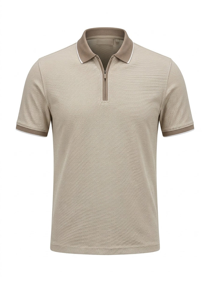 Men Stone Sold Polo Collar T-shirt