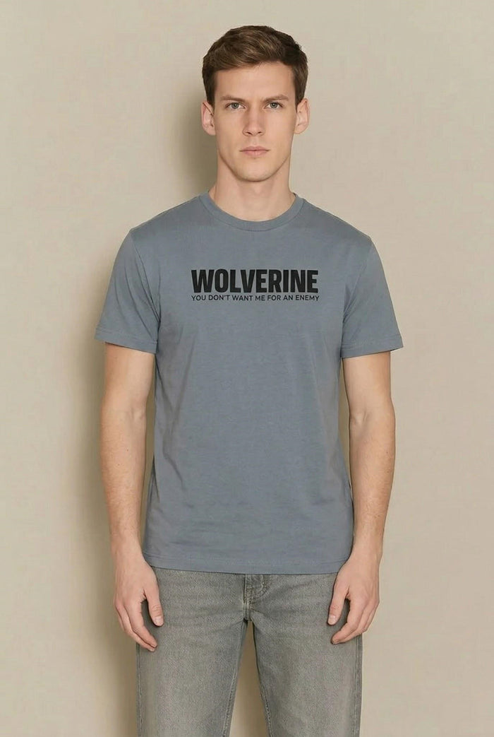 Men Storm Typography Printed Round Neck Cotton T-shirt