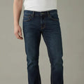 Men Straight Fit Mid-Rise Light Fade Stretchable Jeans