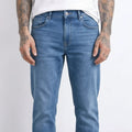 Men Straight Fit Mid-Rise Light Fade Stretchable Jeans