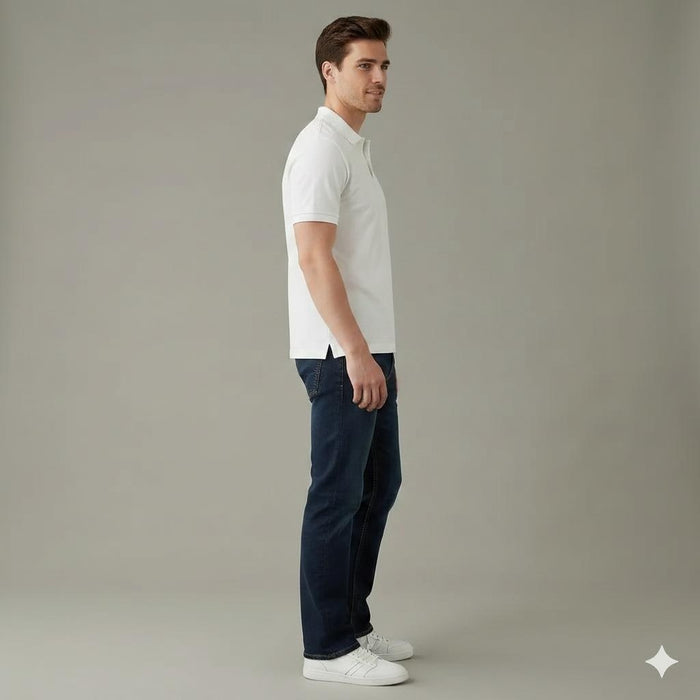 Men Straight Fit Mid-Rise Light Fade Stretchable Jeans