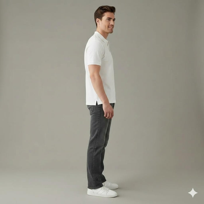 Men Straight Fit Mid-Rise Light Fade Stretchable Jeans