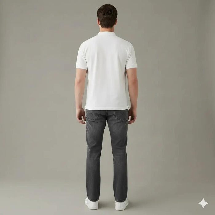 Men Straight Fit Mid-Rise Light Fade Stretchable Jeans