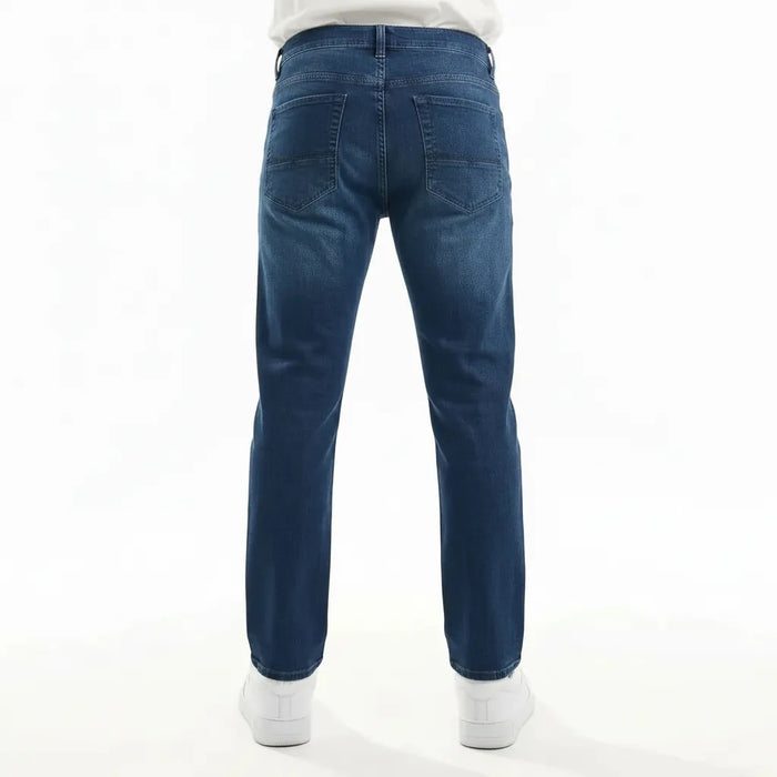 Men Straight Fit Mid-Rise Light Fade Stretchable Jeans