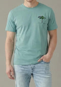 Men Surf Spray Printed Round Neck T-shirt