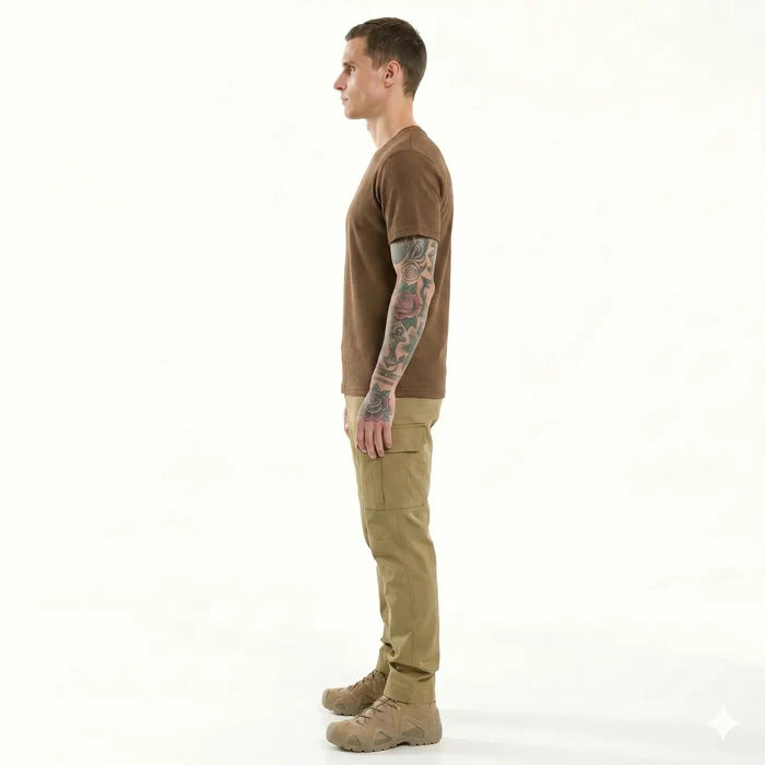 Men Tan T-shirt
