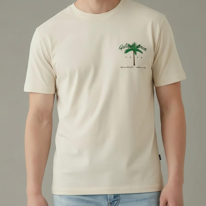Men Vanilla Typography Printed Tropical T-shirt