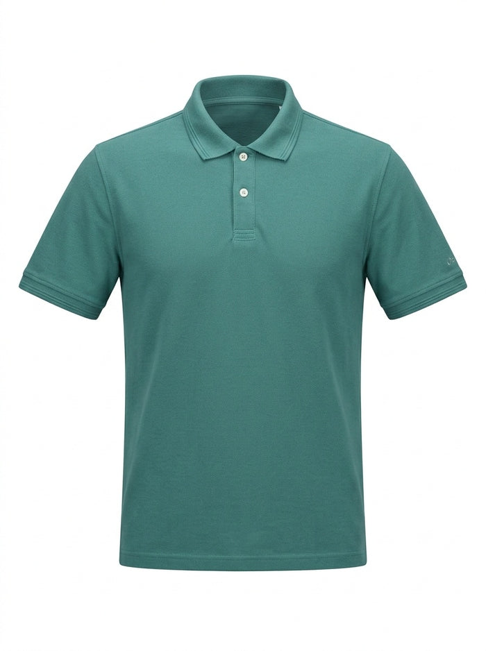 Men Wasabi Sold Polo Collar T-shirt