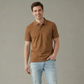 Men Wheat Sold Polo Collar T-shirt