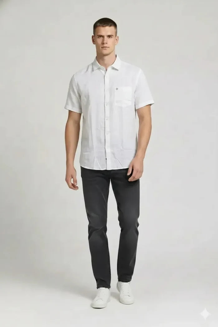 Men White Casual Shirt