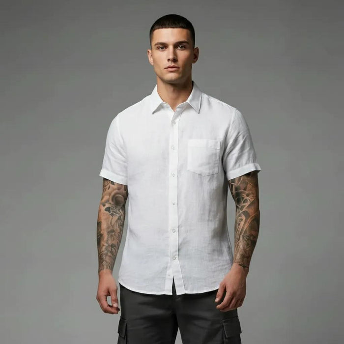Men White Casual Shirt