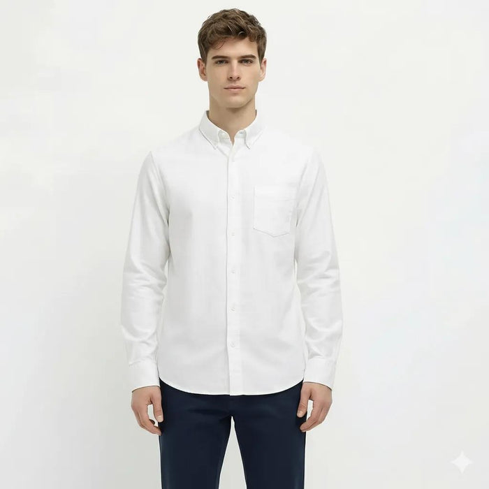 Men White Casual Shirt