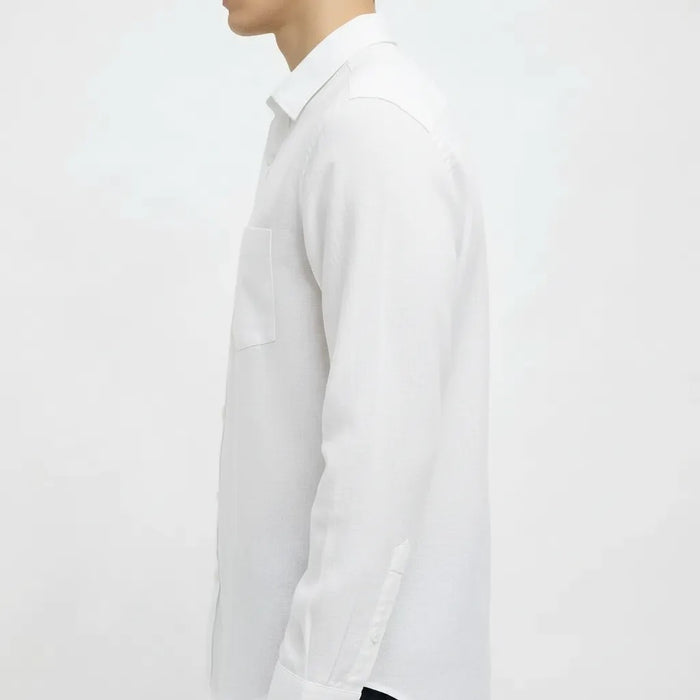 Men White Casual Shirt