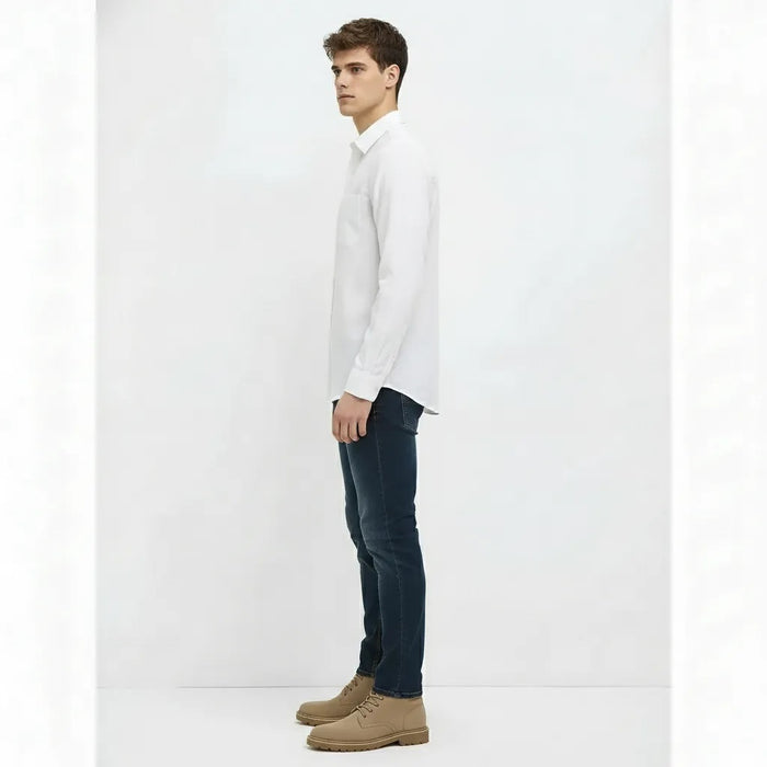 Men White Casual Shirt