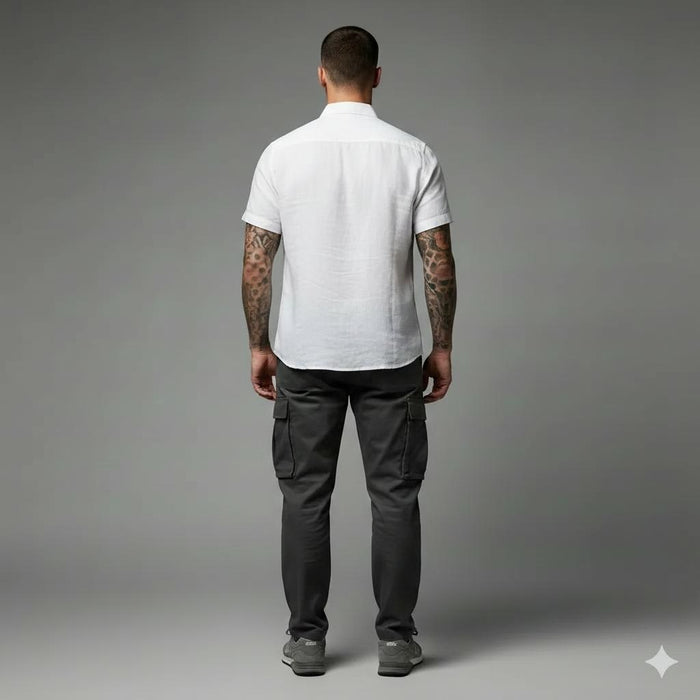 Men White Casual Shirt